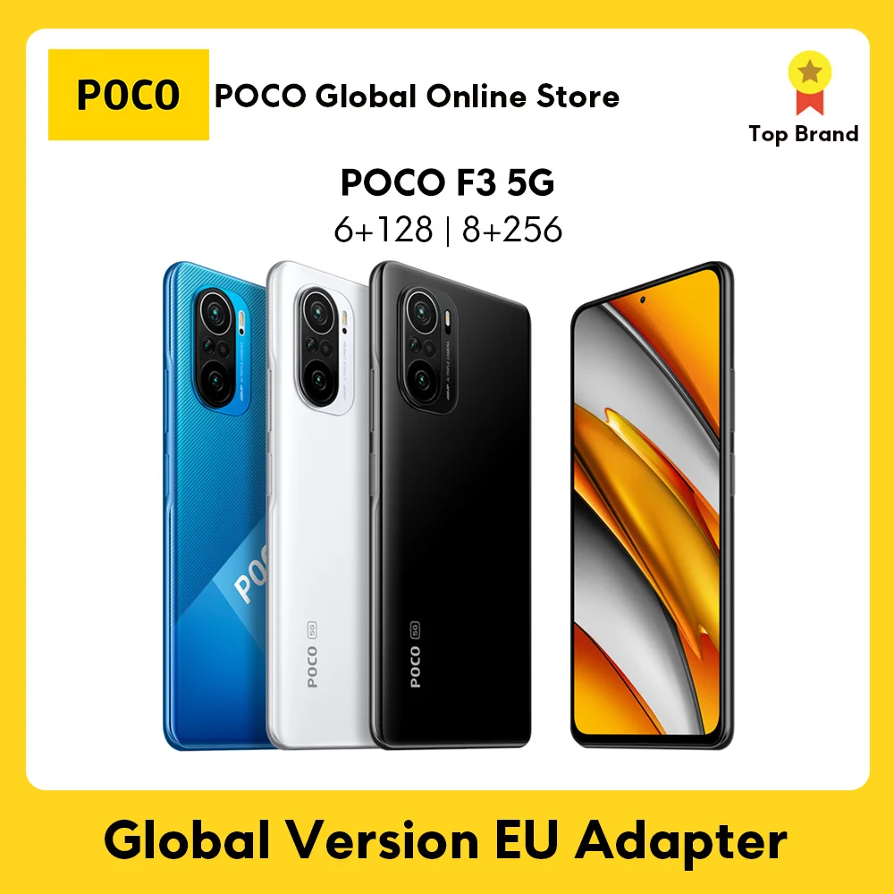 Tanie Globalna wersja POCO F3 5G Xiaomi SmartPhone 6GB 128GB/8GB 256GB