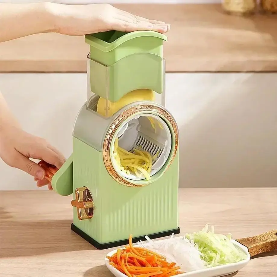 Creative Vegetable Slicer Kitchen Manual Grater Vegetable Chopper Household Multifu 3 in 1 Round Cutter Potato Spiralizer Gadget