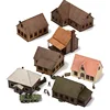 1/72 Wood Eastern European Towns Assemble Building Model Decoration DIY Handmade Architecture Scenes Toy 1