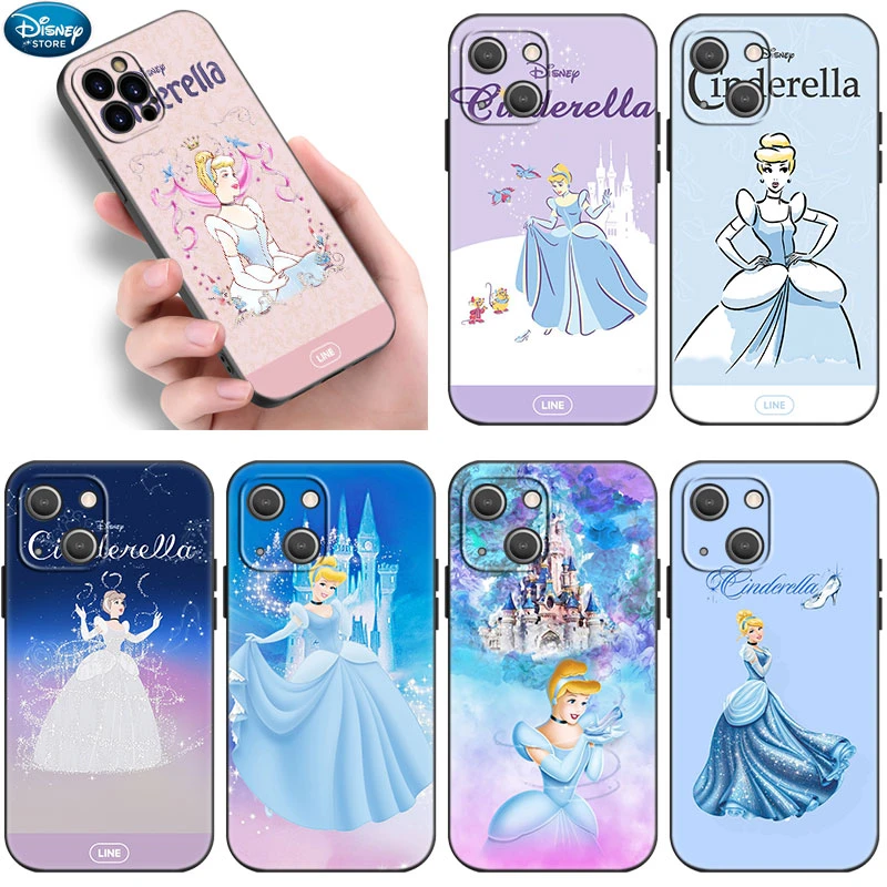 Disney Princess Cinderella Phone Case For Apple Iphone 14 11 12 13 Mini Pro Xr X Xs Max 6s 7 8 Plus 5s Se 22 Black Cover Aliexpress