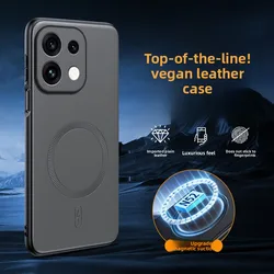 Premium Magnetic Leather Shockproof Phone Case with Lens Protection and Business Skin Feel for OPPO Reno12 FS 5G (GRAY)