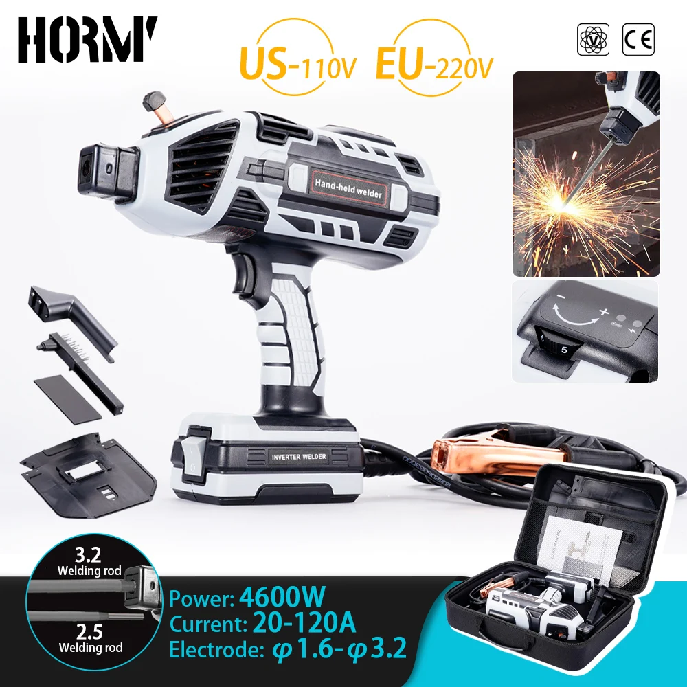 Hormy 4600W Handheld Welding Machine Small Portable All-in-One Mini Arc Welding Home Hand Equipment Machine Euro 220V
