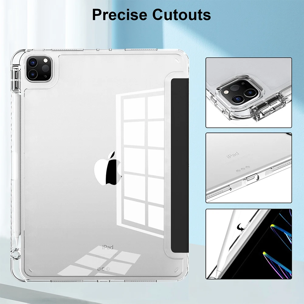 For iPad Air 11 2025 Pro 11 12.9 13 iPad 10th Gen 10.9,10.5 10.2 9th 8th 7th 6th 5th 9.7 inch Mini 6 Smart Case with Pen Holder 5