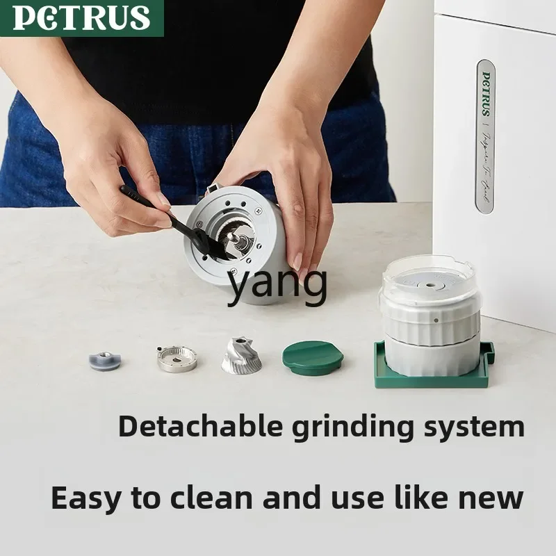 YJQ household small portable coffee machine semi-automatic grinding integrated