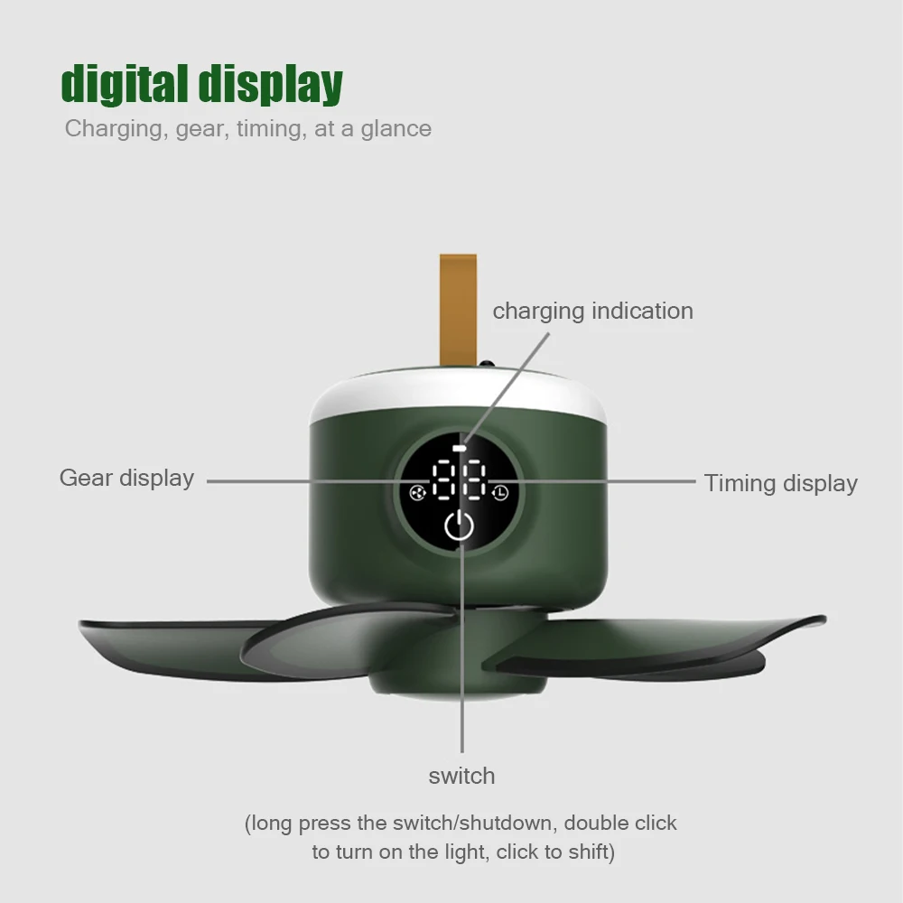 Sc637894a3c9c45169430df8136f2f875s 8000mAh USB Ceiling Fan Air Cooler USB Fans With Remote Control Camper Tents Hanger Fan for Bed Camping Outdoor Hanging Mallzona
