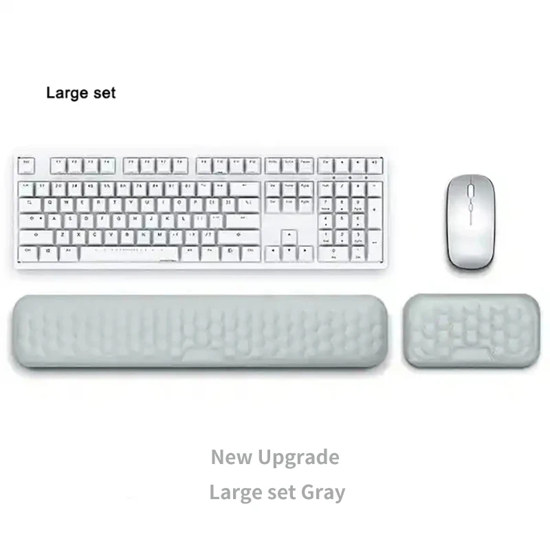 Ergonomic Memory Foam Keyboard and Mouse Wrist Rest Pads