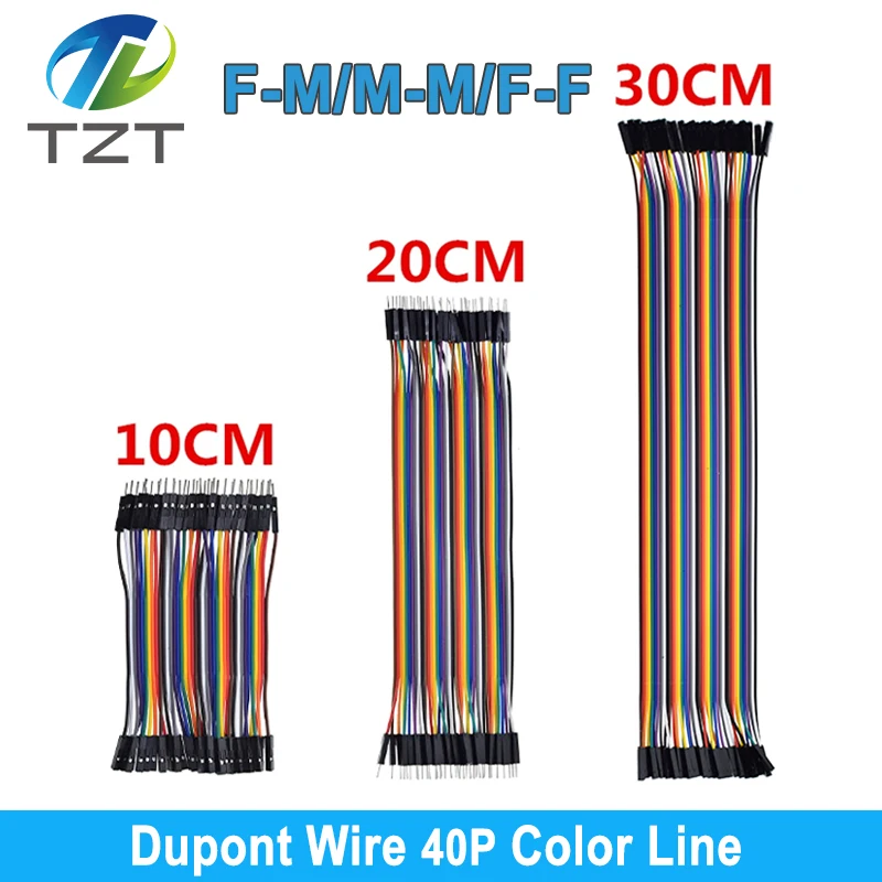 Für Dupont Line 10 cm/20 cm/30 cm Stecker auf Stecker + Buchse auf Stecker + Buchse auf Buchse Überbrückungsdraht für Dupont-Kabel für Arduino DIY KIT