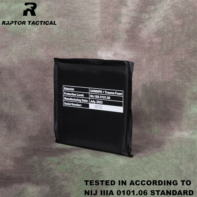 Soft BulletProof Plate 6"x6" NIJ Level IIIA 3A 0101.06 Soft Ballistic Side Panel Two Pieces - Raptor Tactical 3