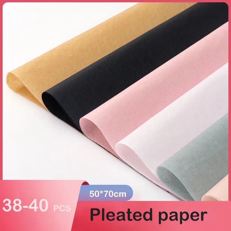 

Korean Small Gift Bouquet Wrapping Paper Lined With Pure Colored Paper Fruit Flower Wrapping Paper Pleated Paper Purity