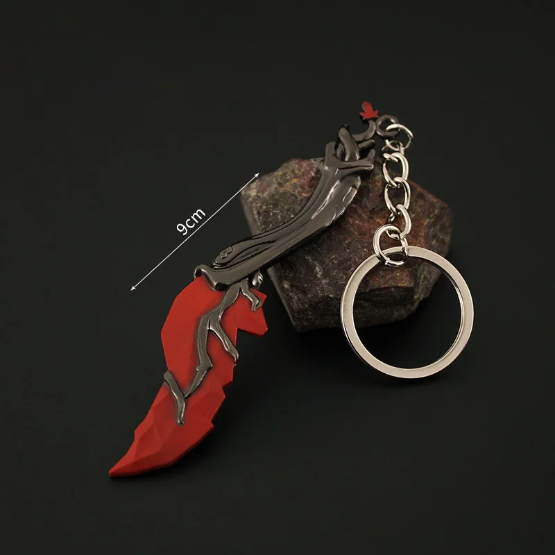 Juego de llaveros de la serie Valorant Gaias Vengeance, modelo de metal periférico de juego Vandal, accesorios colgantes, llaveros, regalos, juguetes para niños