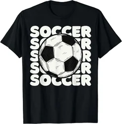 Men Clothing Streetwear Harajuku Funny Birthday Gift Football Soccer Ball Shirts for Men Vintage Soccer for Kids T-Shirt