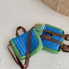 deer jonmi Korean Style Children Plaid Messenger Bags Chic Picnic Vacation Backpack Kids Shoudler Bags 3