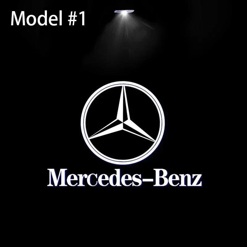 2Pcs LED Car Logo Door Welcome Light Ghost Shadow Lamp For Mercedes Benz AMG W176 W177 W246 W205 W212 W213 W166 X253 Accessories
