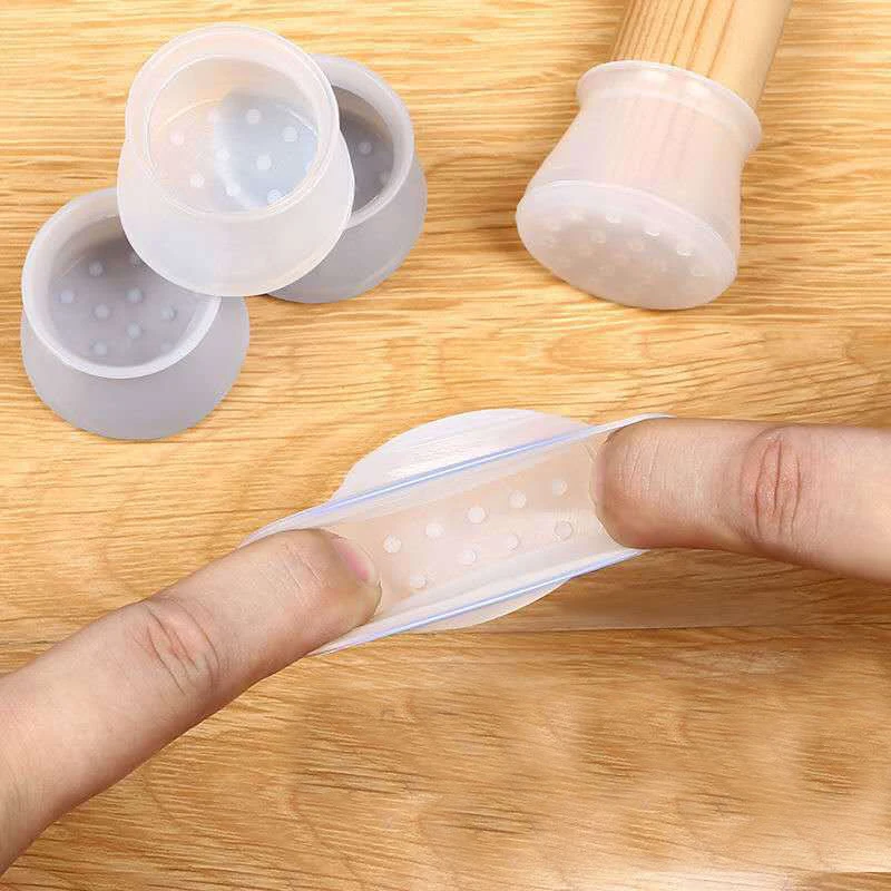라운드/광장 바닥에 대 한 16PCS 자 모자 테이블 발 패드 비 슬립 가구 커버 양말 바닥 보호기 발 패드
