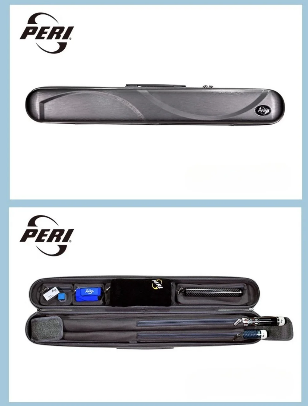 PERI キュー キュー ケース付き PERI 4 Holes Luxury Hard Billiard Cue Stick Case Holder 2