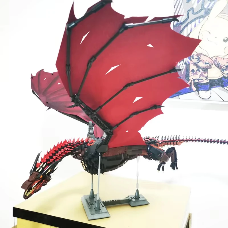 1889피스 창의적인 MOC 자이언트 드래곤 빌딩 블록 모델 영화 시리즈 조립 브릭 창의 교육 생일 선물 장난감