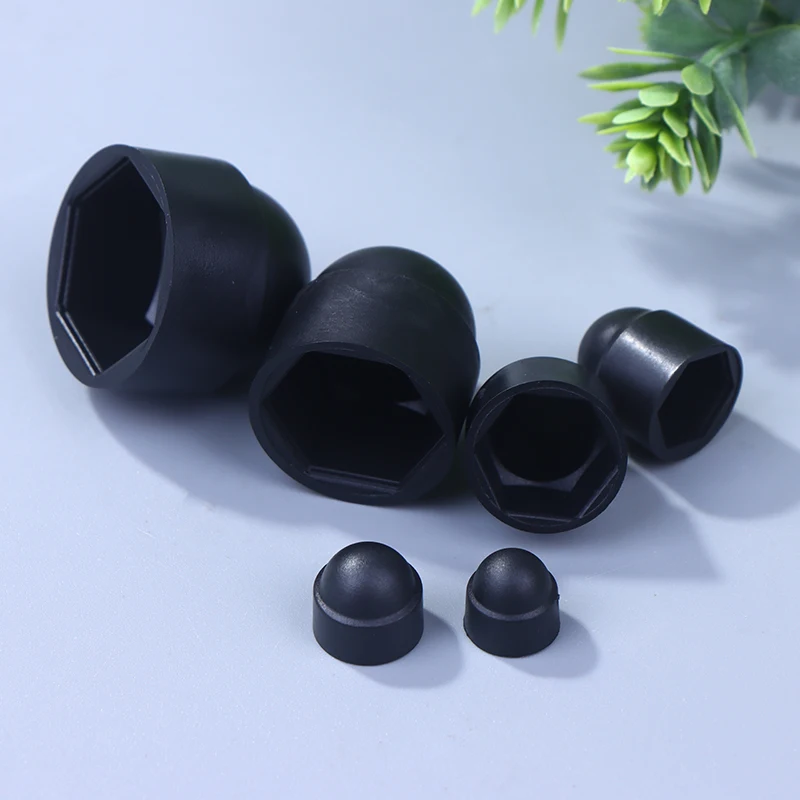 10Pcs/PACK Black M4 M5 M6 M8 M10 M12 Bolt Nut Dome Protection Caps Covers Exposed Hexagon Plastic Screw Protection Covers