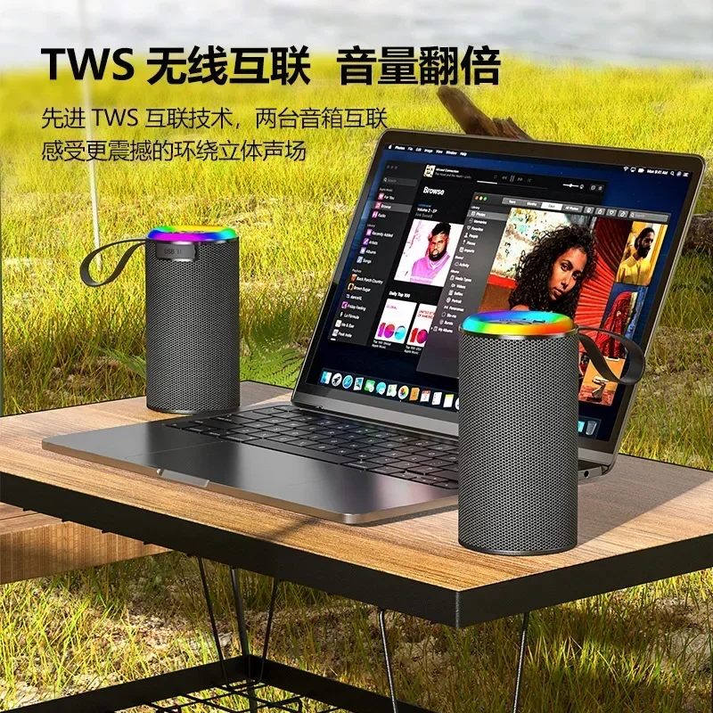 2024060819 휴대용 서브우퍼 데스크탑 다채로운 스틸 건, 블루투스 미니 스피커