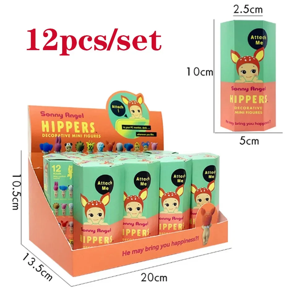 thumbnail image 1 of 12 Pcs Sonny Angel Hippers Angel Blind Box Set Animal Series Body Mystery Doll PVC Figures Random Limite Toys Gift for Kid, 1 of 4