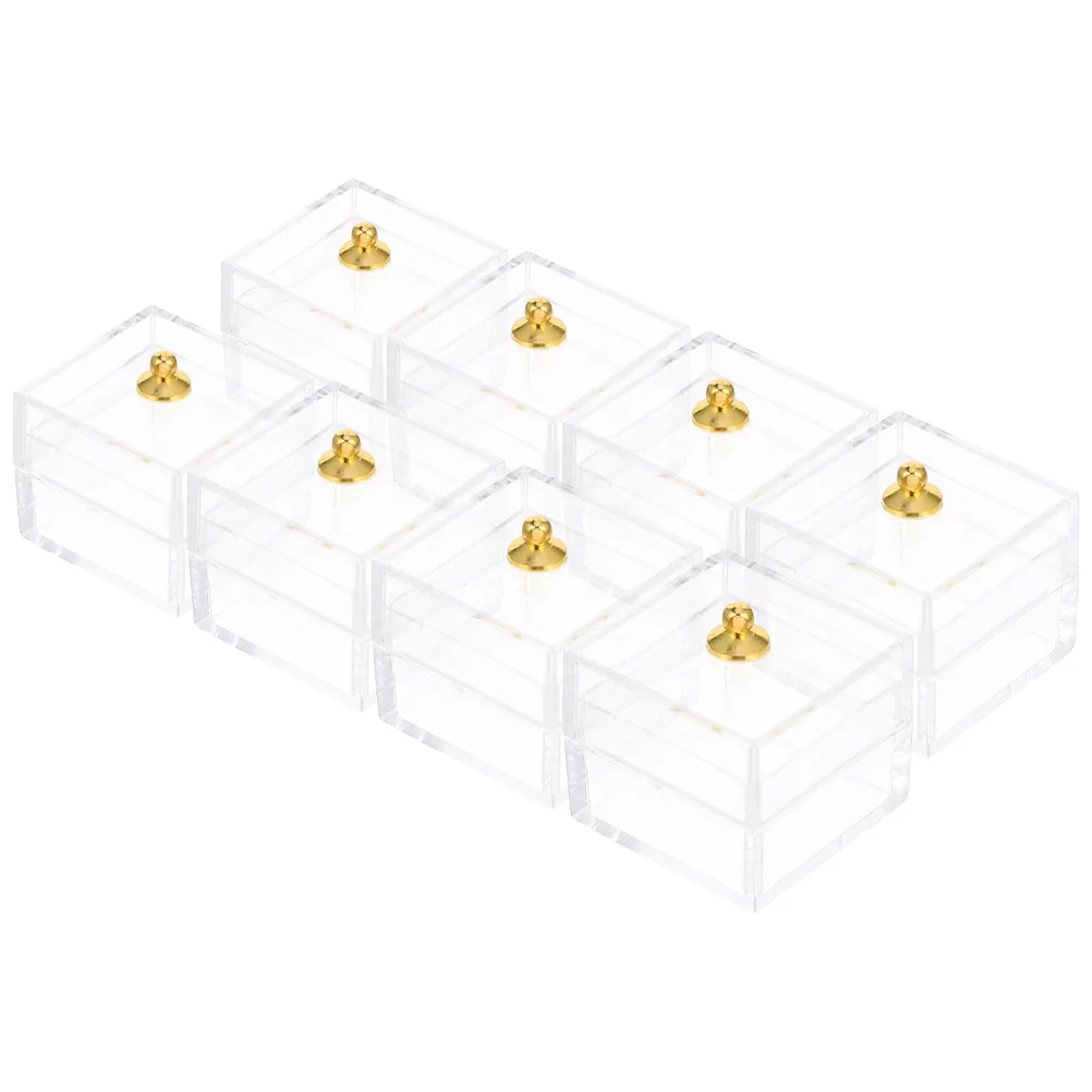 

8 Pcs Candy Display Box Miniature Items House Decor Accessory Scene Ornaments Toys Plastic Accessories Supply Clear