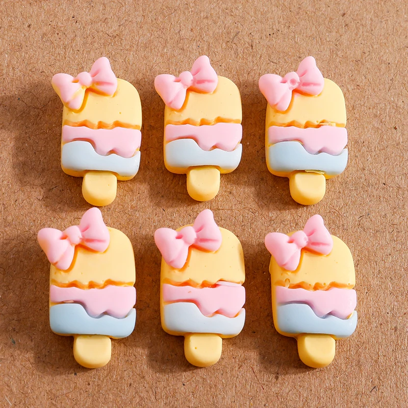 10 Stück Mix süße Lebensmittel Donut Kuchen flache Rückseite Harz Cabochon Verzierungen DIY Scrapbooking für Mädchen Haarnadel Brosche Haarschleifen – Detail 20