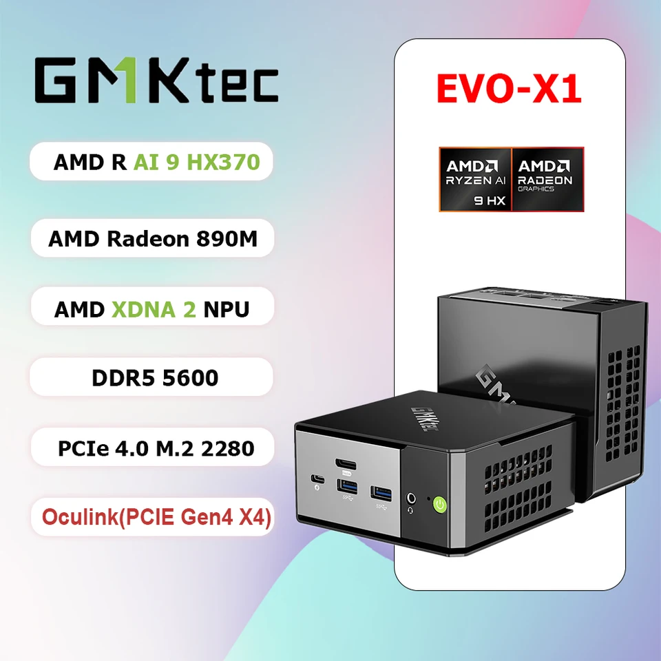 AMD Ryzen™ Al 9 HX 370 EVO-X1 AI Mini PC AMD Ryzen™ Al 9 HX 370 --EVO-X1 AI Mini PC