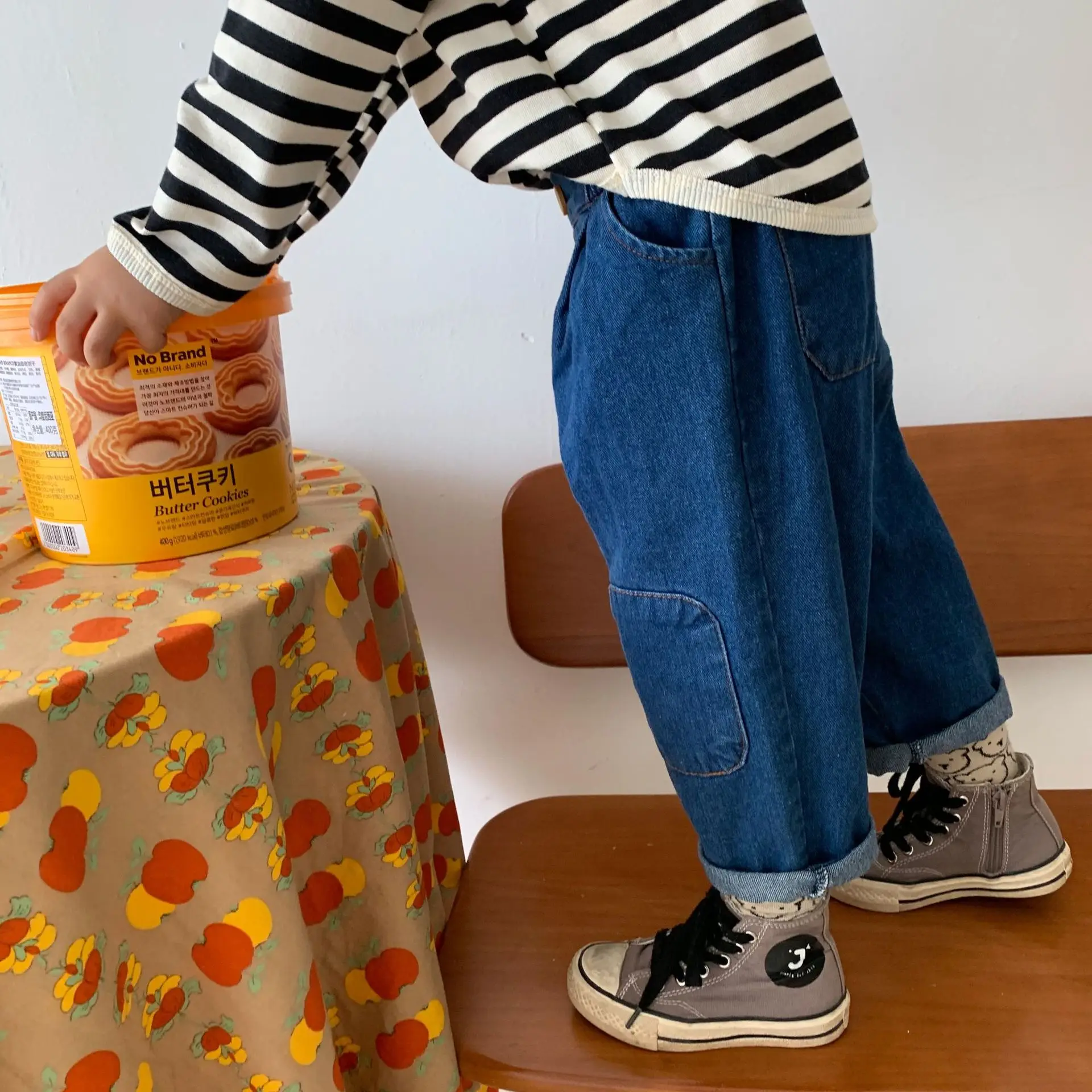 Kids Denim Harem Pants Children Loose Style Jeans