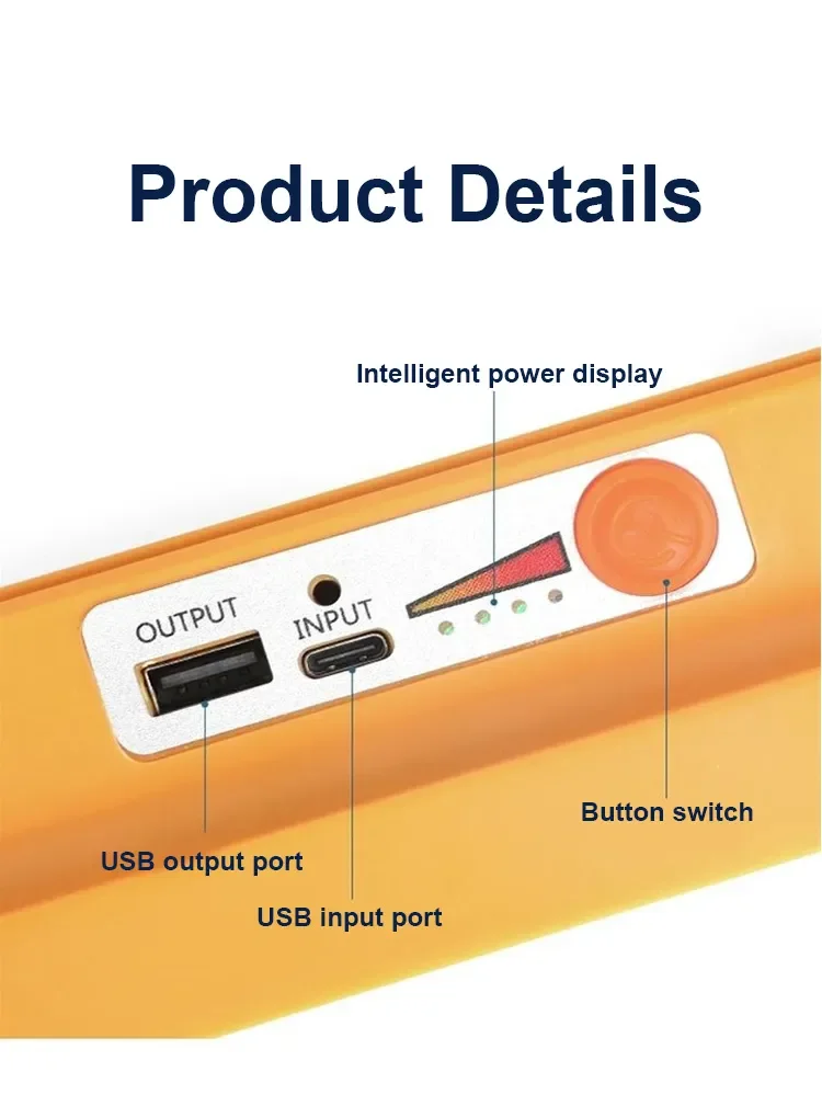 Description Picture 6 of item5000W New Flood Light Rechargeable Portable Solar LED Tent Light Lantern Emergency Night Market Light Outdoor Camping Bulb Lamp