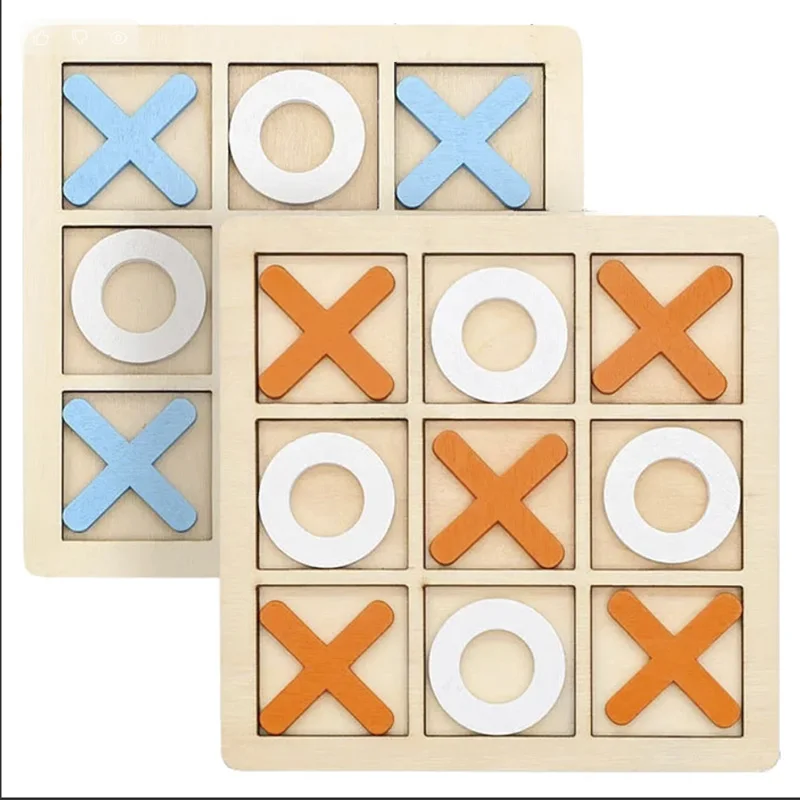 Wooden Toy Montessori Play Game Mini Chess Interaction Puzzle Training Brain Learing Early Educational For Children Kids