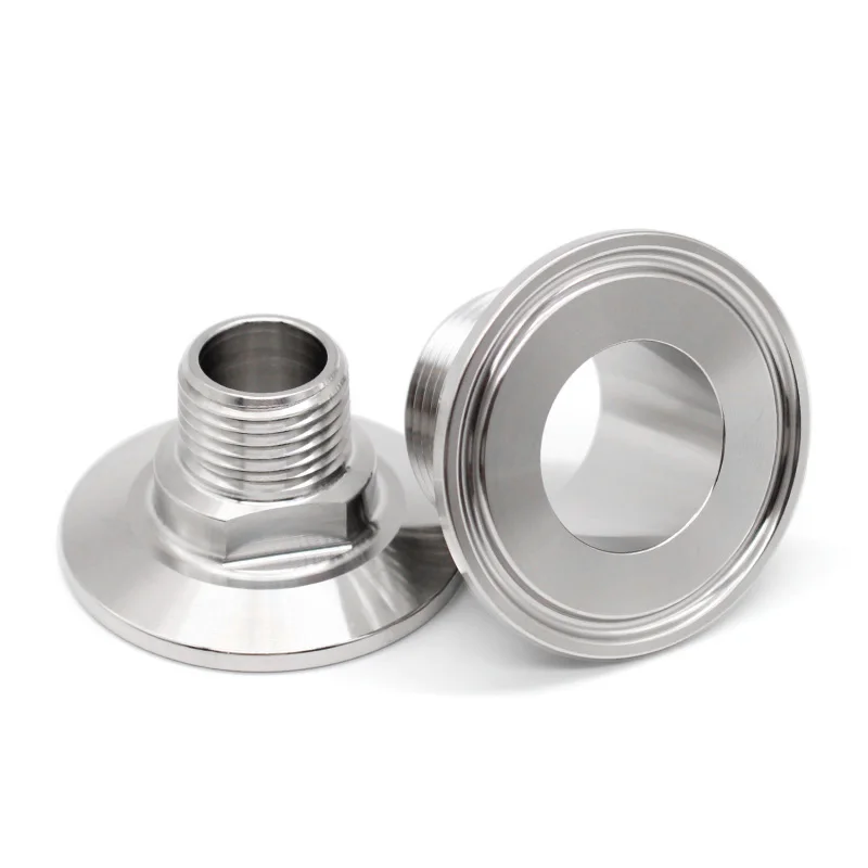 NPT Thread Adaptor Joint 1/4 1/2 3/4 1"SS304 Stainless Steel Sanitary Tri Clamp 25.4 50.5 64mm Male Female Pipe Fitting Homebrew