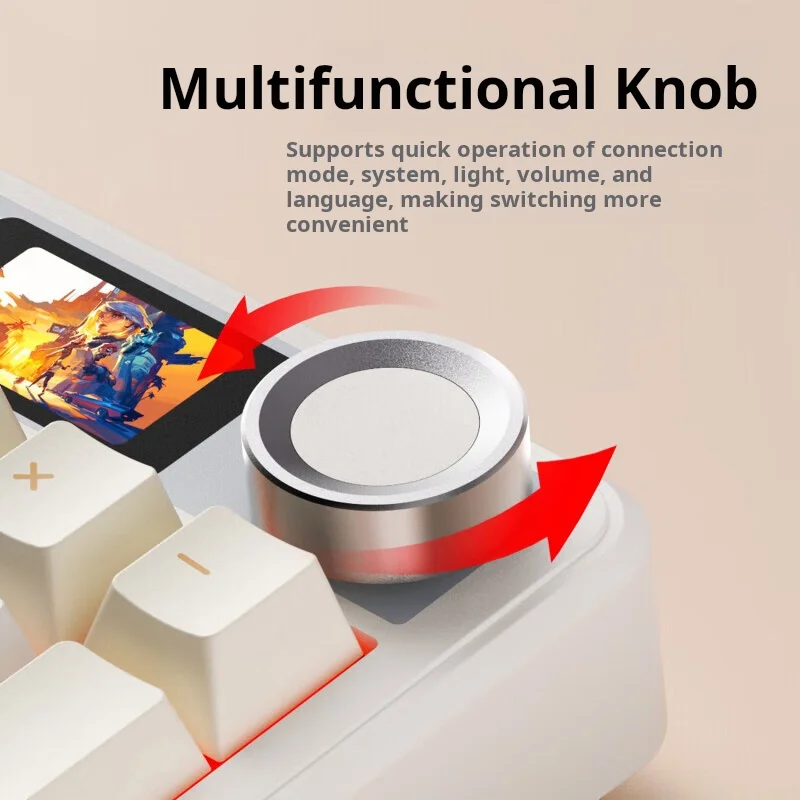 AULA F108 Pro 트리플 모드 Bluetooth 2.4G 유선 기계식 키보드 완전히 맞춤형 핫 스왑 가능 키 개스킷 구조 RGB