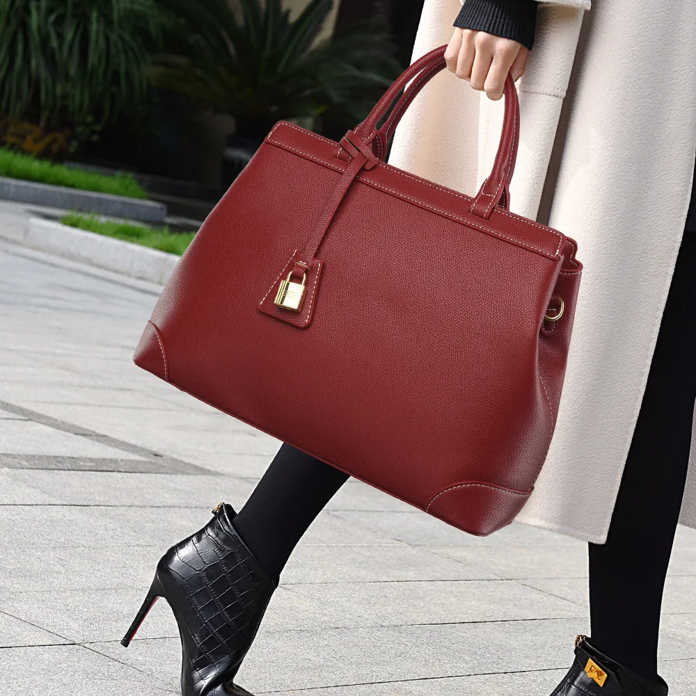 2025 New Fashionable High-end Feel Leather Women's Crossbody Bag Large Capacity Top-handle Bag For Women Handbag