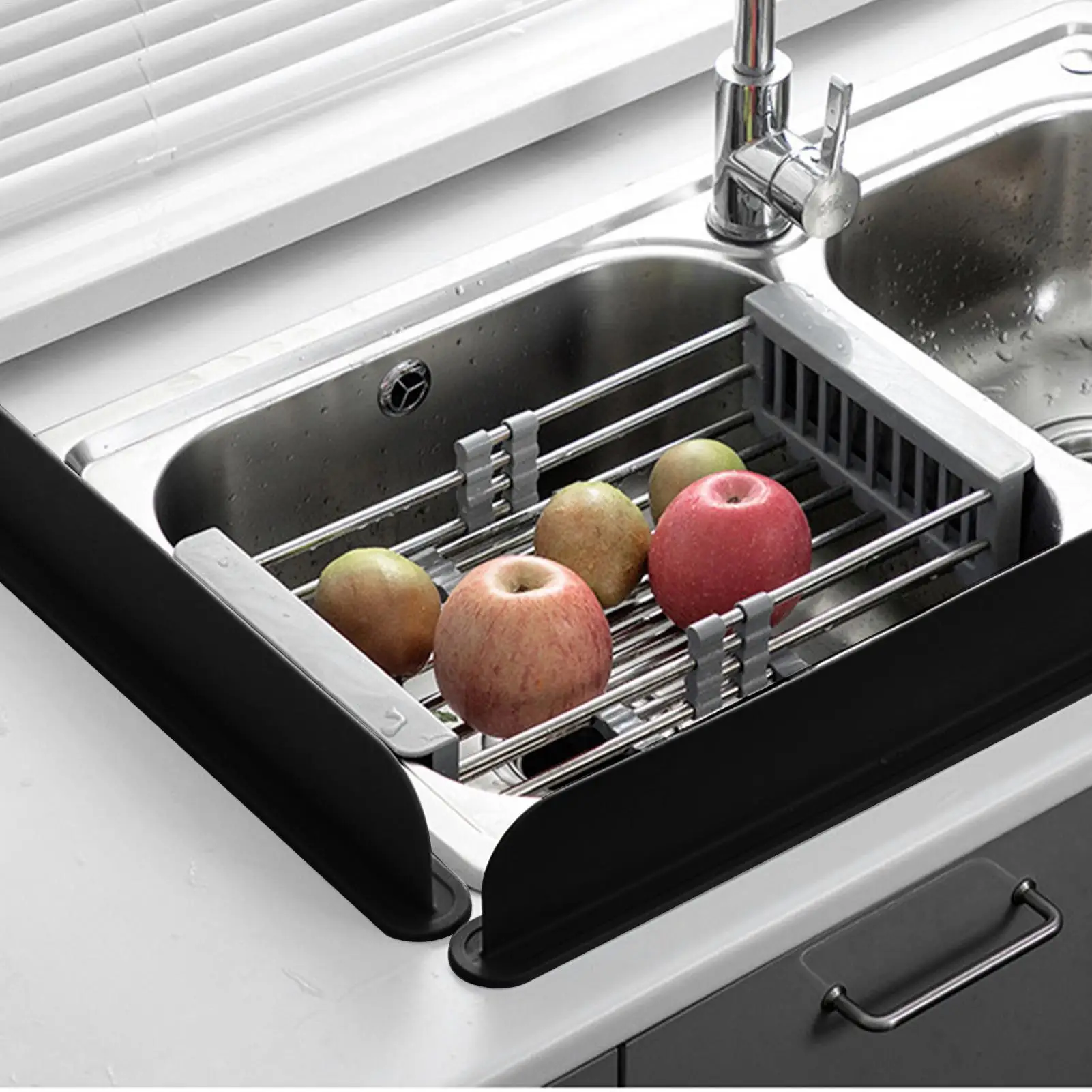 Silicone Sink Baffle Kitchen Splash Guard Water Barrier Washing Dishes Vegetables Adhesive Partition