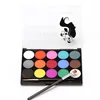15 Colors Face Body Painting Non Toxic Safe Water Paint Oil with Brush Christmas Halloween Makeup Party Tools 6