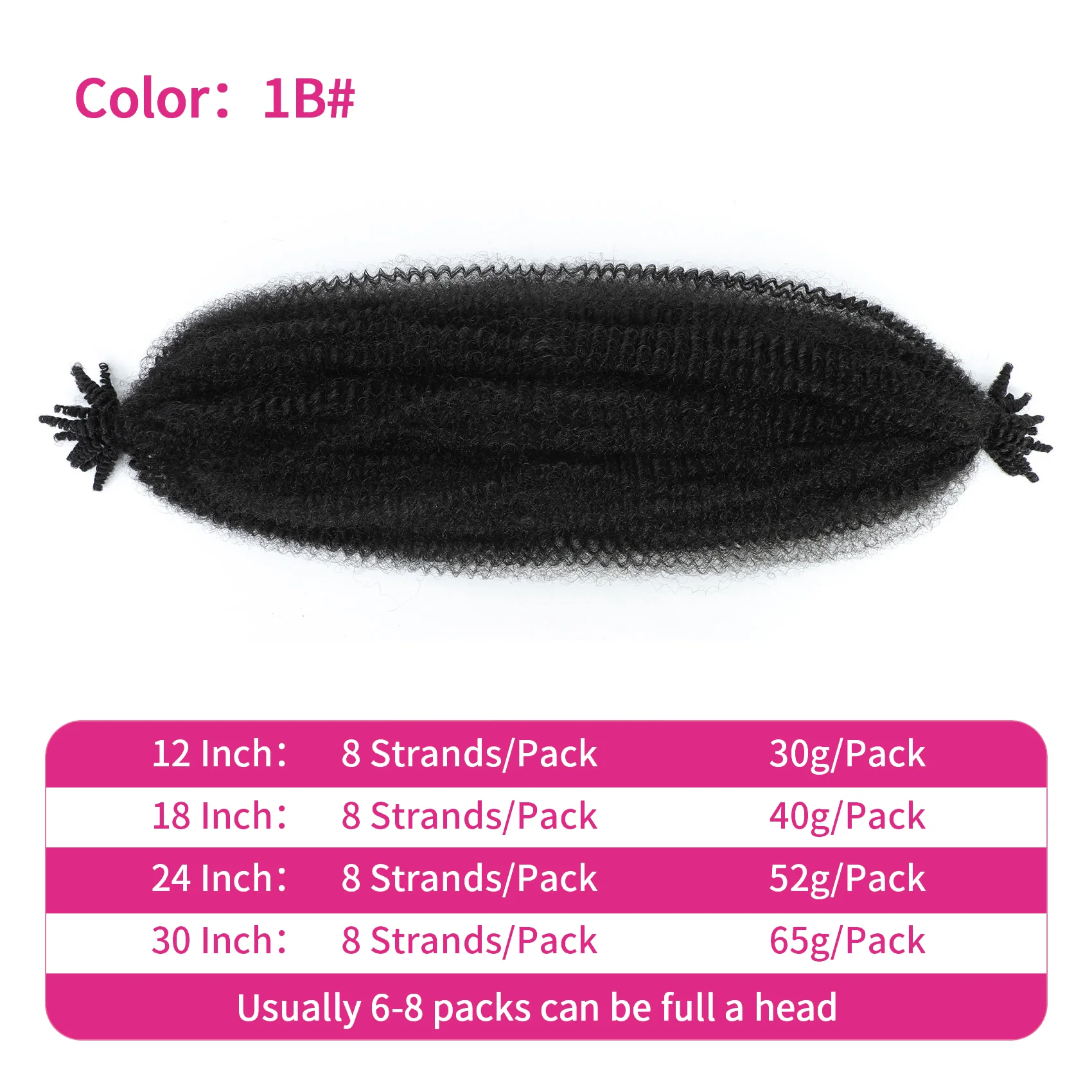 12 -30 Inch Afro Twist Twist Braiding Hair Springy Afro Twist Hair Pre Fluffed Spring Twist Hair For Soft Locs Synthetic Hair 4