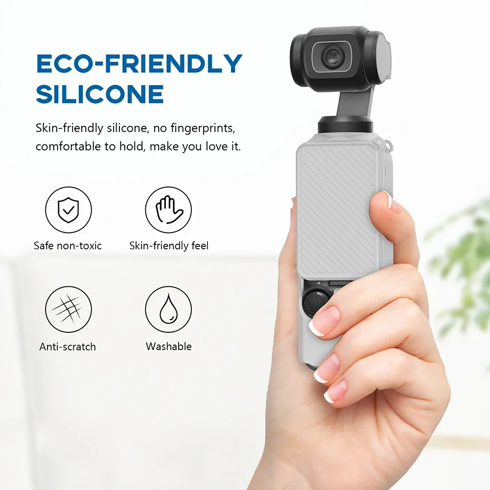 Set 3 Pezzi Cover In Silicone Per DJI Osmo Nano | Protezione Antigraffio Per Fotocamera E Obiettivo | Custodia Morbida E Lavabile