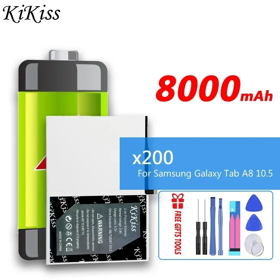 Tablet Battery x200 HQ-6300NA 8000mAh For Samsung Galaxy Tab A8 10.5 SM-X200 SM-X205 HQ-6300SD HQ-6300NA