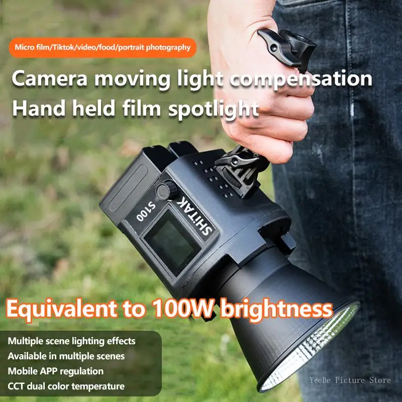 

SHiTAK S100 60W Bi-Color 3200-6500k LED Video Light Photography Lighting Handheld Video Light for Live Streaming Video Lights