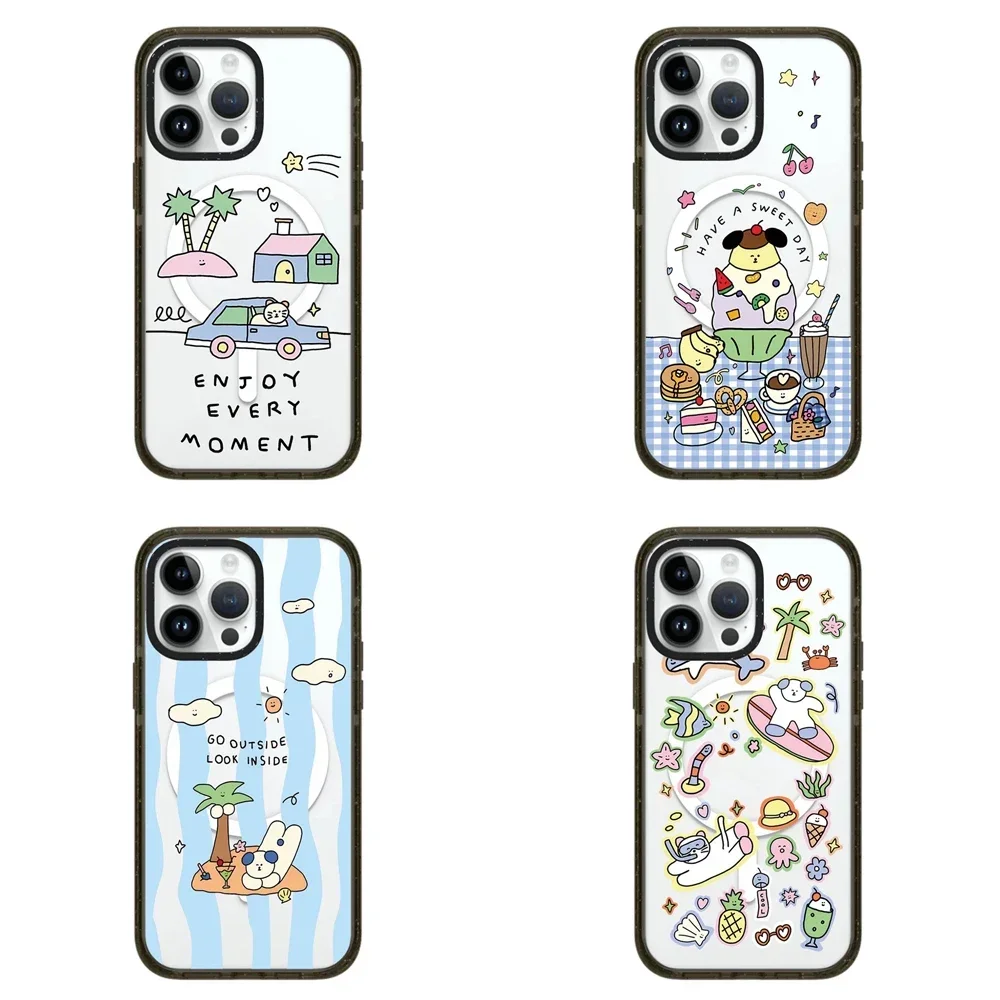 

Magsafe Acrylic Holiday Phone Case Cover for IPhone 11 12 13 14 15 Pro Max Case for IPhone 15 Pro Max