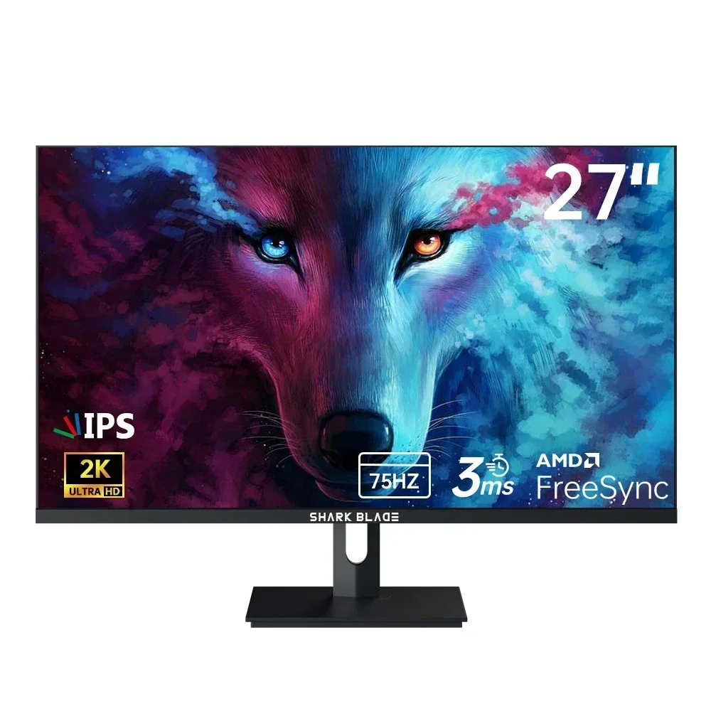 

27inch 75Hz 2K Computer Gaming IPS LCD Monitor 1ms Response Free-Sync Rotary Lift With Speaker