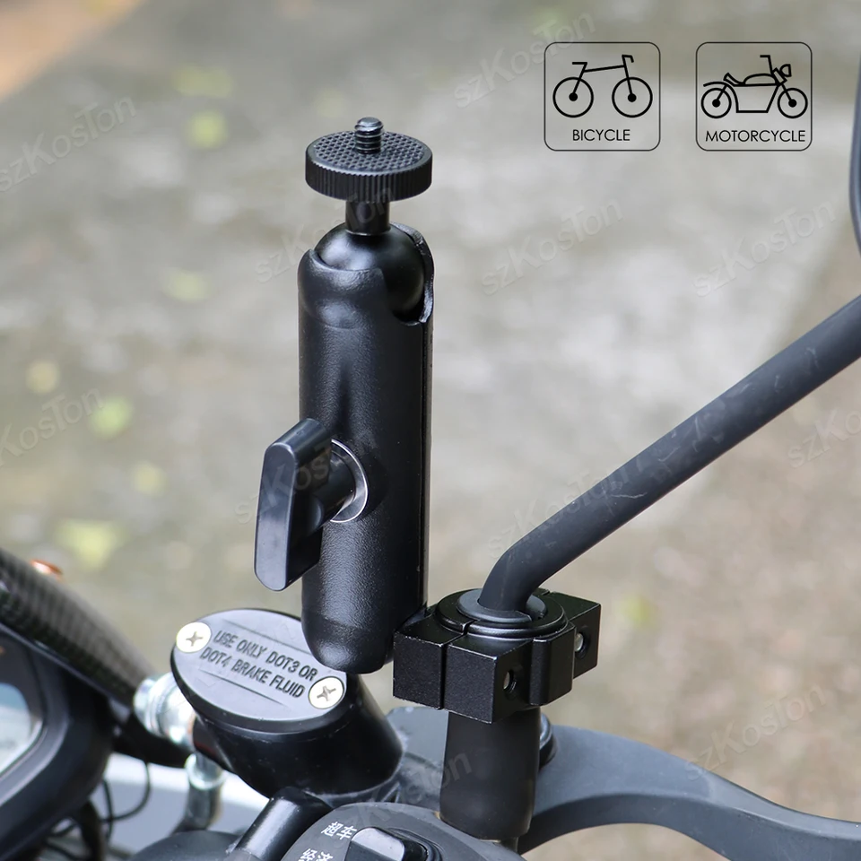 Clamp Bicycle Mount For Motorcycle TELESIN Dual-Head Crab-Style