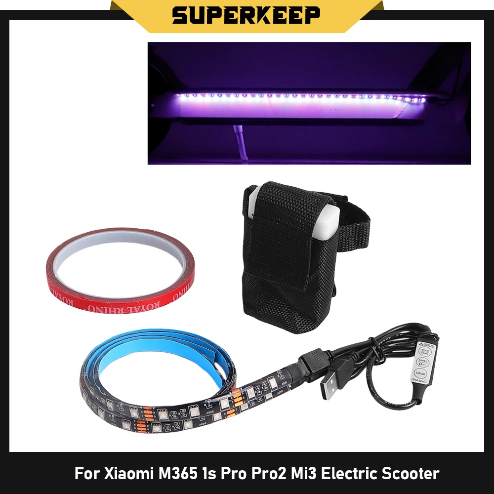 Roller LED Streifen Mehrere Farbe Für Xiaomi M365 1s Pro Pro2 MI3 Elektrische Roller Sicherheit Nachtlicht Taschenlampe Lampe