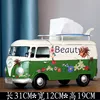 American Retro Wrought Iron Beetle Bus Tissue Box Creative Tissue Box Car Model Decoration Craft Special Gift Home Decoration 6