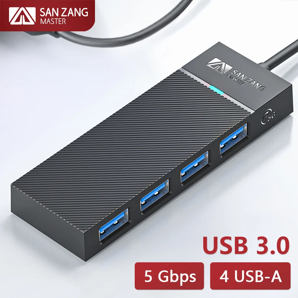 Sanzang Multi Usb 3.0 Port Splitter Usb A Type C Hub Multiplo 4 Slot Docking Station Switch Extender Adapter Per Macbook Laptop