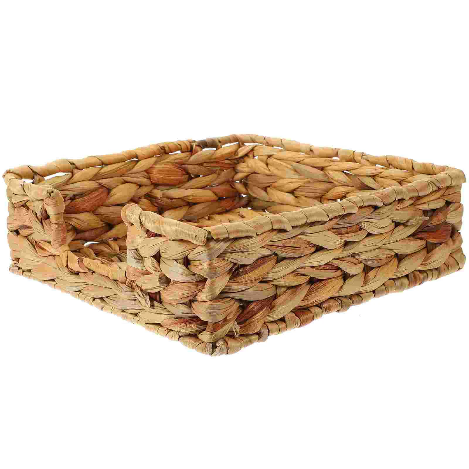 

Woven Storage Baskets Straw Rattan Fruit Tea Snack Bread Basket Cosmetic Sundries Storage Container Picnic Organizer Wicker