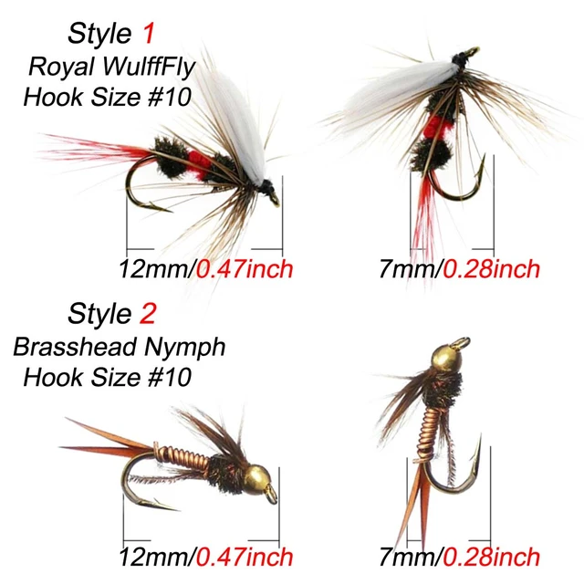 24Pcs Royal Wulff Dry Flies for Trout Fishing Flies Coachman