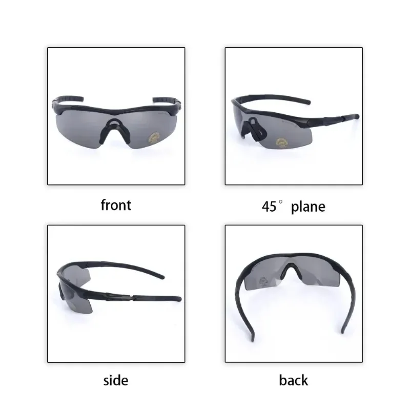 Polarized Tactical Goggles 3 Lens Set Climbing Glasses Outdoor Sports Windproof Dustproof Safety Protective Glasses Eyewear