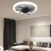 Silent Electric Fan with Light with Converter Extender Ceiling Fan Light 4 Speeds AC 85V-265V for Living Room Study Room Kitchen 2