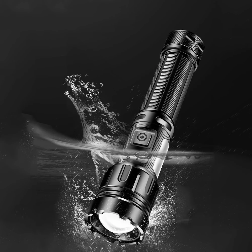 XHP50 COB LED 휴대용 손전등, USB 충전식, IPX4 방수, 하이킹 캠핑 용품, 800LM, 1200mAh