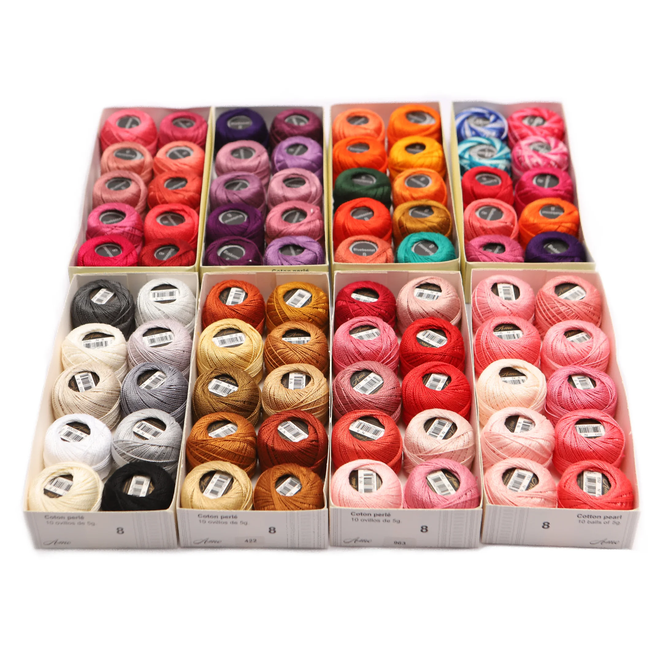 AmoHilos Size 8 Crochet Thread Double Mercerized Long Staple Egyptian